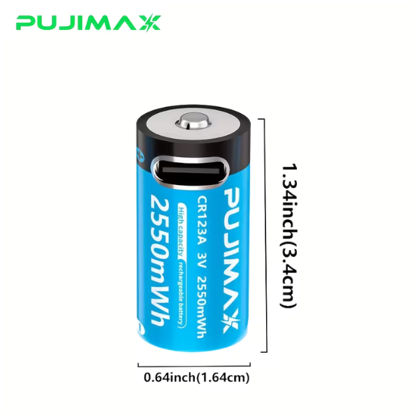 BATERIA CR123A 3V RECARGABLE 2550MWH